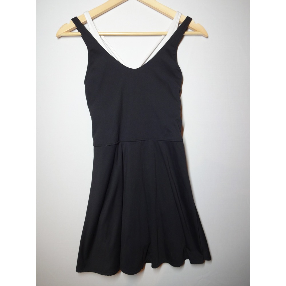 Gilly Hicks Active Boost Dress Womens S Black White Tennis Athletic Sporty Skort